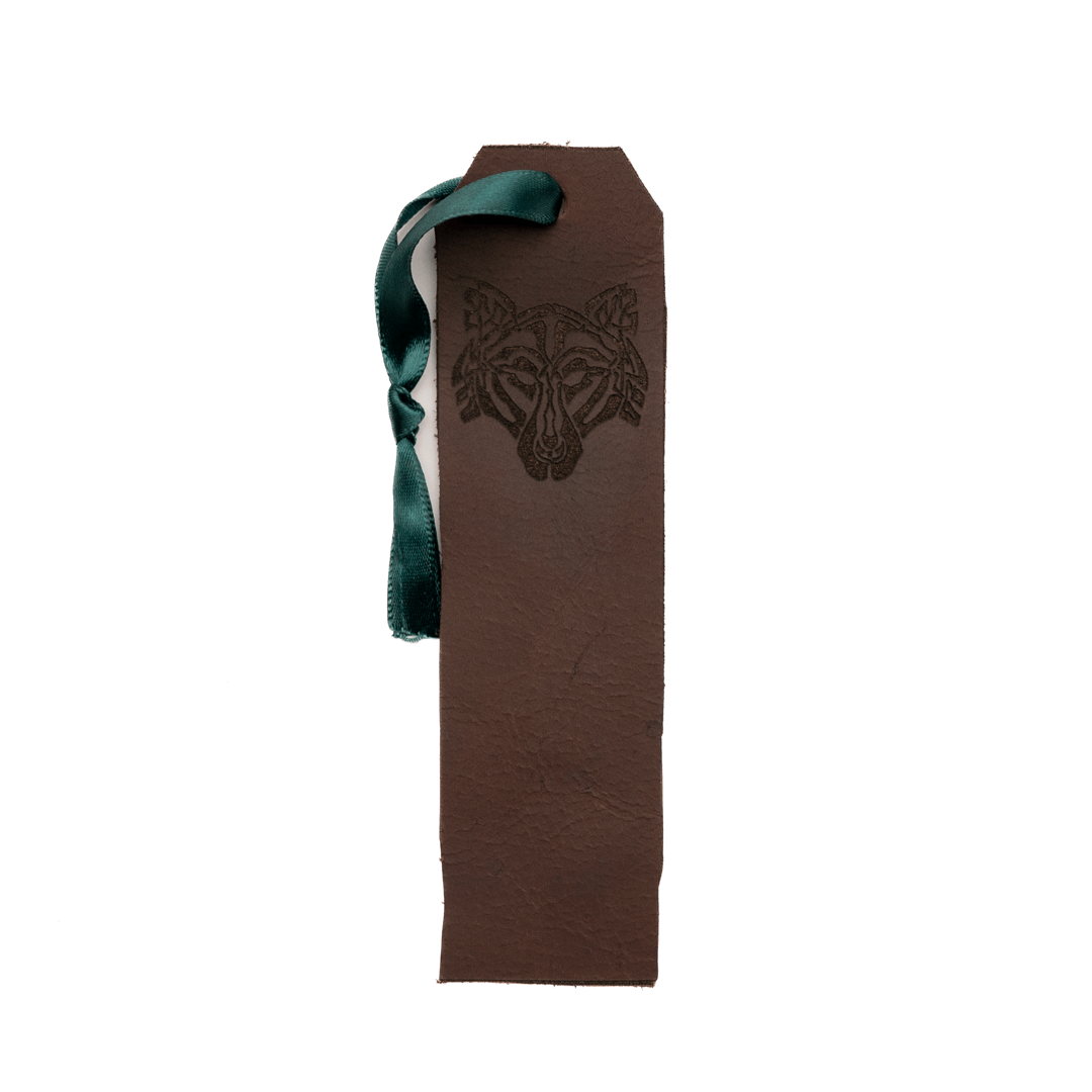 Celtic Wolf - Leather Bookmark