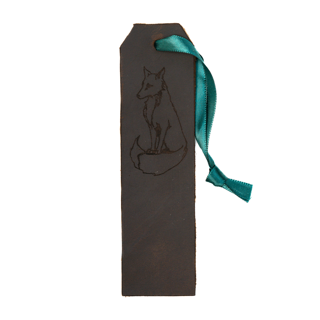 Fox - Leather Bookmark