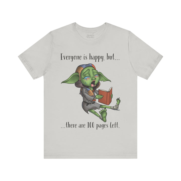 100 Pages Left Book Goblin - Unisex Jersey Short Sleeve Tee