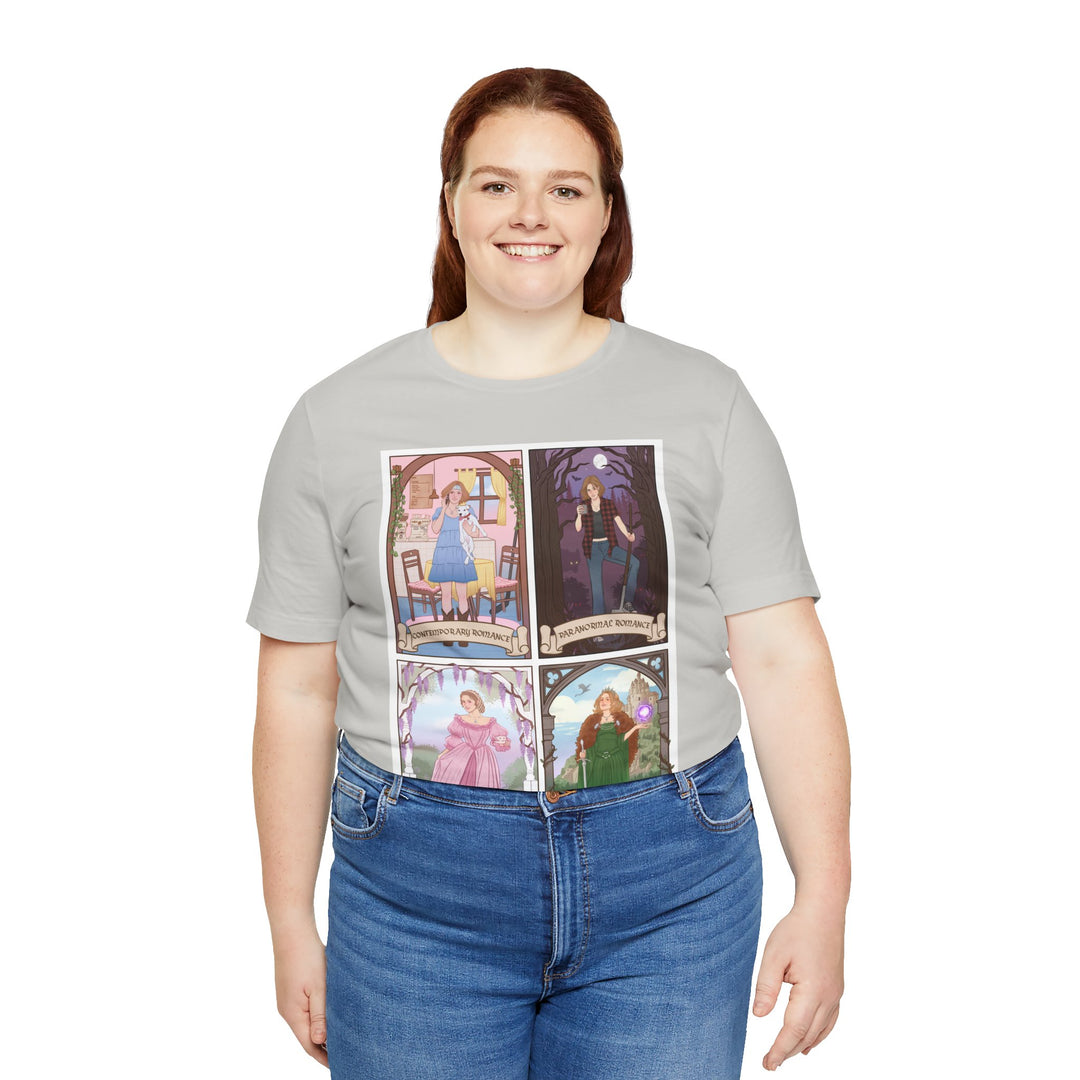 4 Romance Genres - Unisex Jersey Short Sleeve Tee