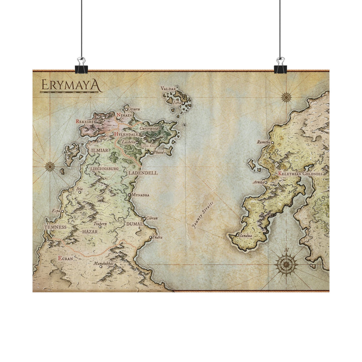 Map of Erymaya - Matte Horizontal Poster