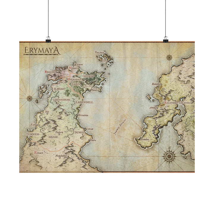 Map of Erymaya - Matte Horizontal Poster