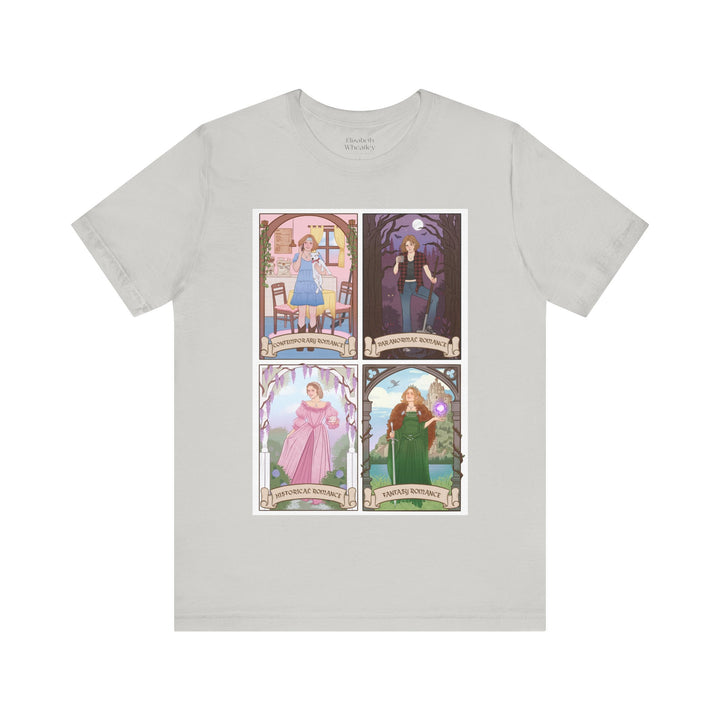 4 Romance Genres - Unisex Jersey Short Sleeve Tee