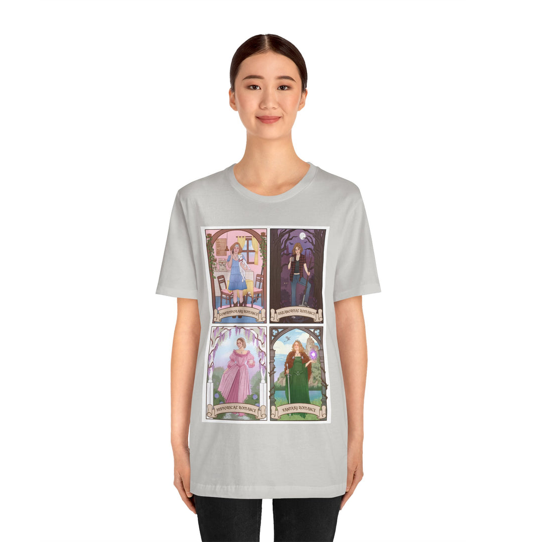 4 Romance Genres - Unisex Jersey Short Sleeve Tee