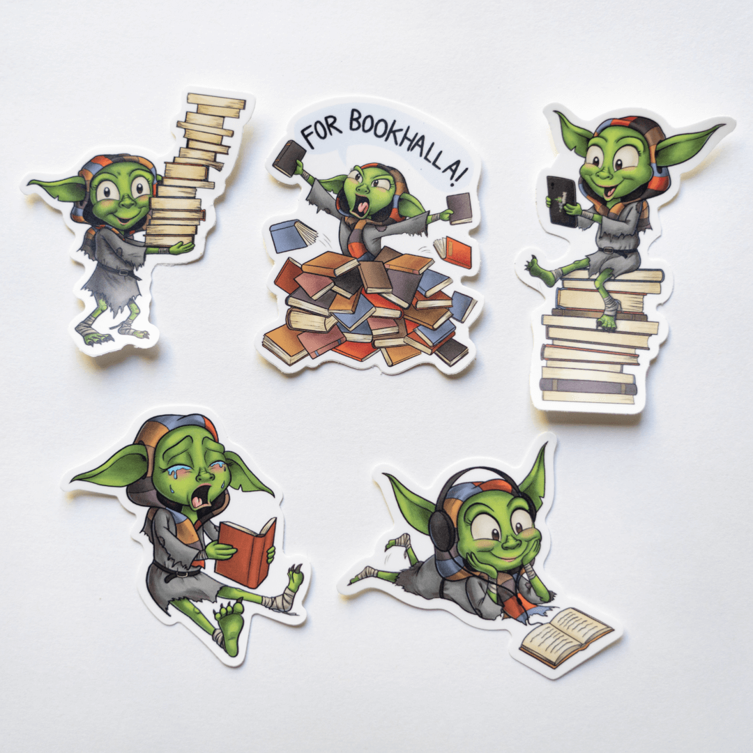 Book Goblin - Vinyl 5-Sticker Pack