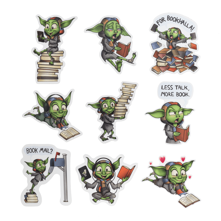 Book Goblin - Vinyl 9-Sticker Pack